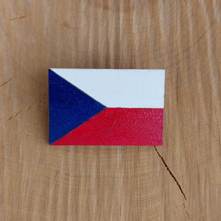 Dřevěná česká vlajka